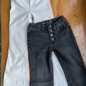 Bundle of girl’s flare jeans- black and white